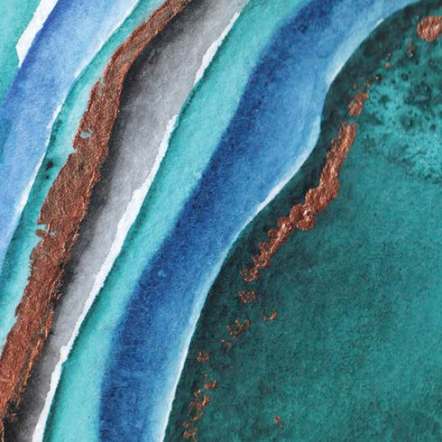Turquoise Watercolor Geode Moto E5 Play Skin